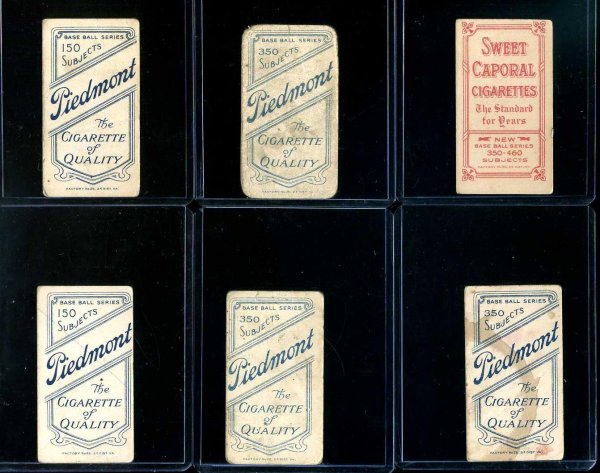 BASEBALL T-206 LOT OF SIX CARDS. - 8