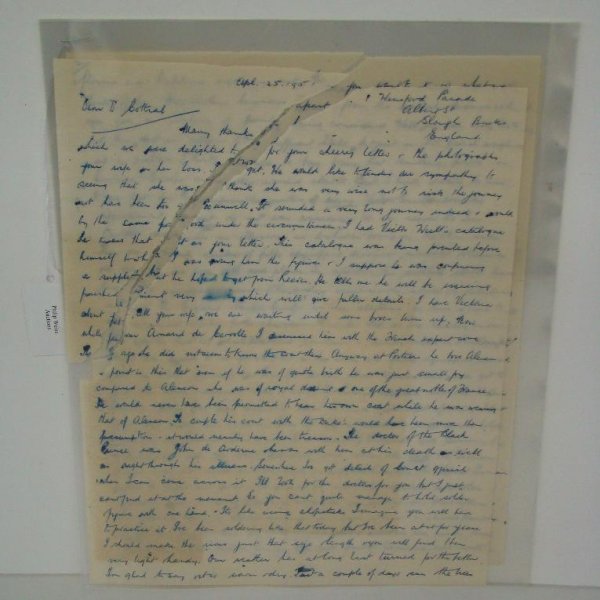 COURTENAY. HANDWRITTEN LETTERS.