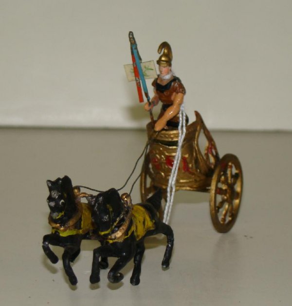 HEYDE. 2 HORSE ROMAN CHARIOT. - 2