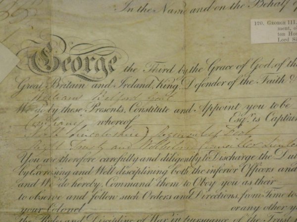 GEORGE III DOCUMENT SIGNED. - 2