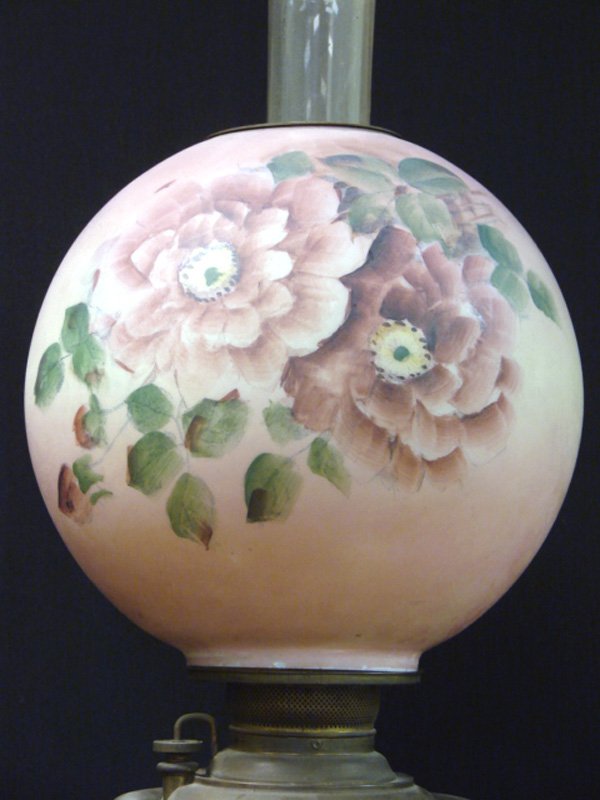 EDWARD MILLER CO PARLOR LAMP W-GLOBE - 2