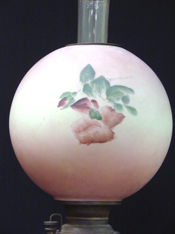 EDWARD MILLER CO PARLOR LAMP W-GLOBE - 3