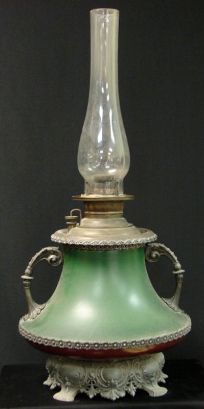 EDWARD MILLER CO PARLOR LAMP W-GLOBE - 4