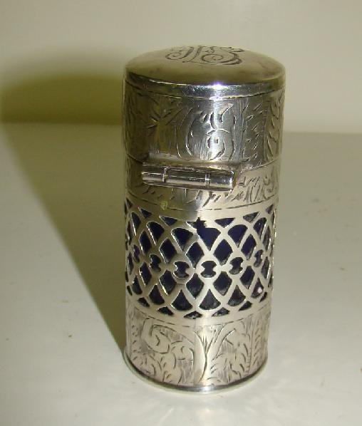 BIRMINGHAM 1912 STERLING SILVER SCENT BOTTLE - 4