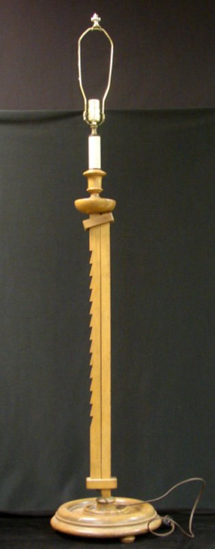 VINTAGE ADJUSTABLE MAPLE FLOOR LAMP