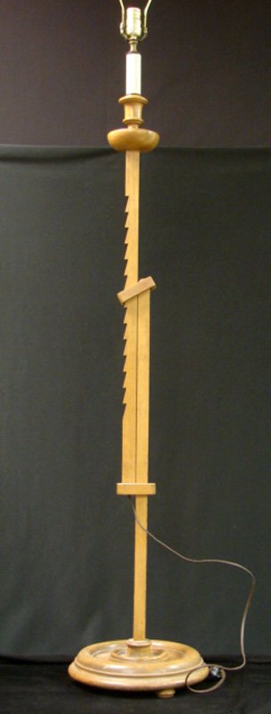 VINTAGE ADJUSTABLE MAPLE FLOOR LAMP - 2