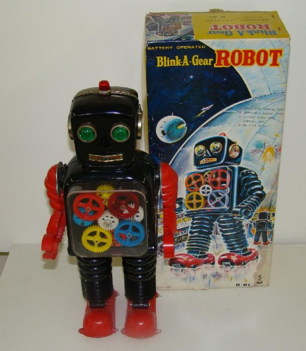 BLINK-A-GEAR ROBOT. BOXED.