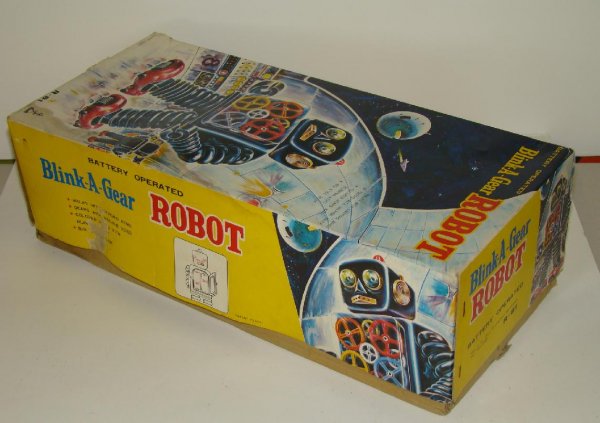 BLINK-A-GEAR ROBOT. BOXED. - 6