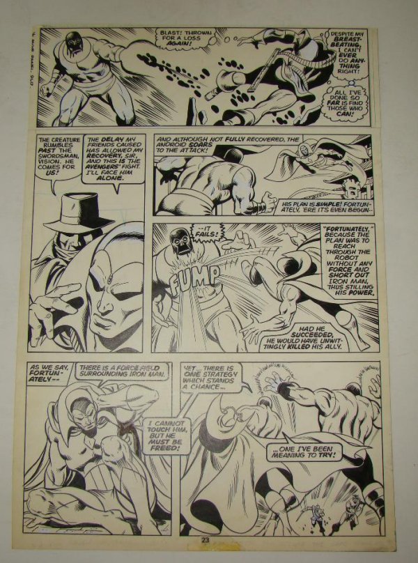 DAVE COCKRUM ORIGINAL COMIC PAGE.