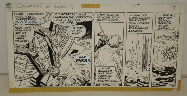 CREATURES ON LOOSE COMIC ART PAGE - 2