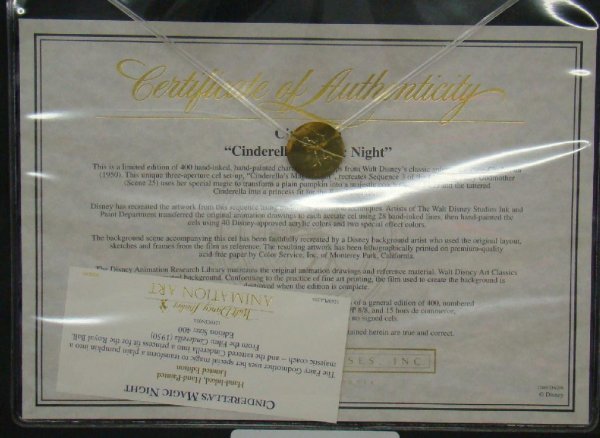CINDERELLA. LIMITED EDITION CEL. - 5