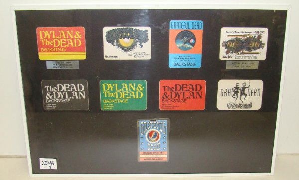 GRATEFUL DEAD 1986 BACKSTAGE PASS COLLECTION: GRATEFUL DEAD BACKSTAGE PASS COLLECTION, 1986 TOUR FROM THE DEAD TOUR MANAGER, MINNEAPOLIS MN 6/26; ALPINE VALLEY WI 6/26 & 6/29; CINNCINATI OH 6/30 (JULY 1); RUBBER BOWL AKRON OH WITH BOB DYLAN 7/2;