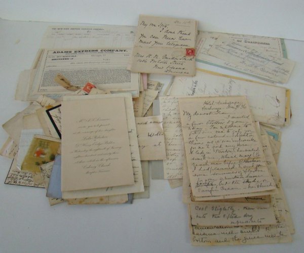 19th century Paper and Check Lot.