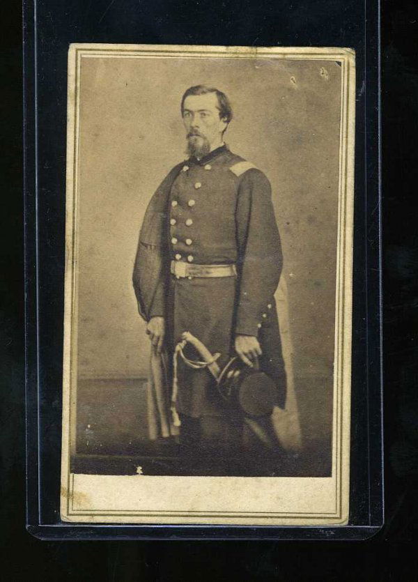 CDV. BVT. BRIG. GENERAL JAMES SMITH: 80th & 12th NY VOLUNTEERS. APPROX. 2-1/2" X 4".