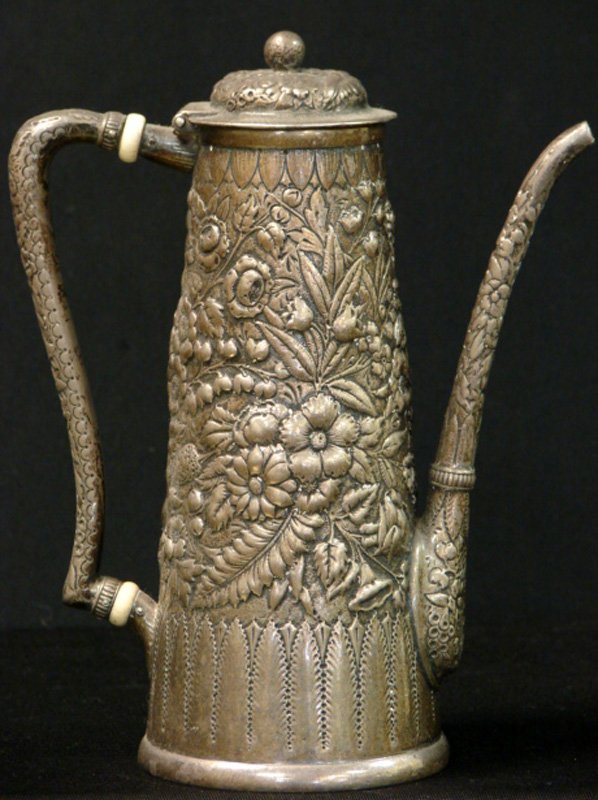 TIFFANY & CO STERLING SILVER REPOUSSE TEAPOT