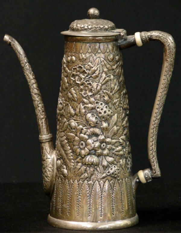 TIFFANY & CO STERLING SILVER REPOUSSE TEAPOT - 4