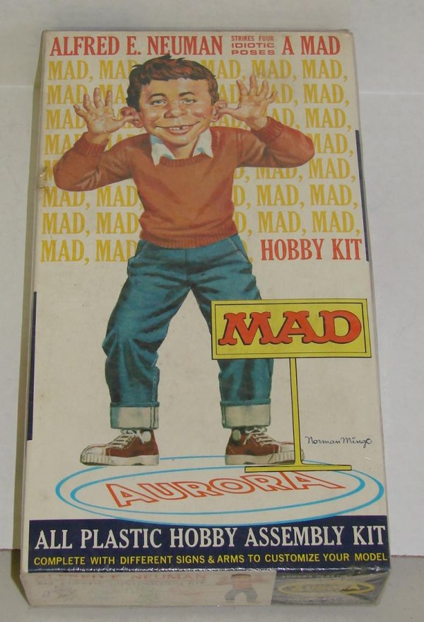 AURORA. ALFRED E. NEUMAN MODEL KIT: 1965. MODEL KIT MINT SEALED.