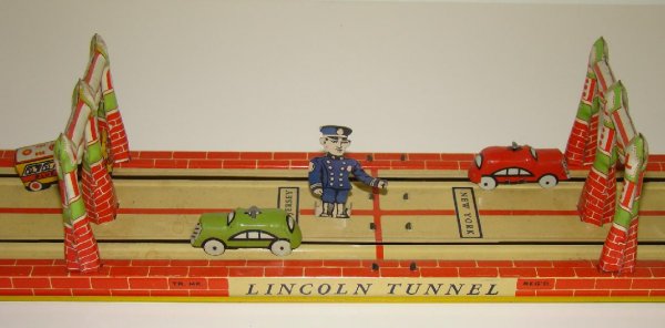 BOXED UNIQUE ART TIN LITHO LINCOLN TUNNEL - 5