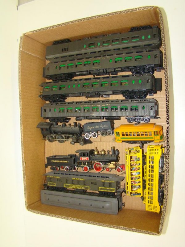 BOX LOT OF HO TRAINS