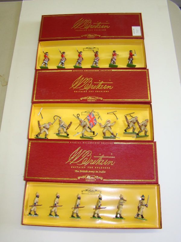 3 BOXED BRITAINS SOLDIER COLLECTOR SETS