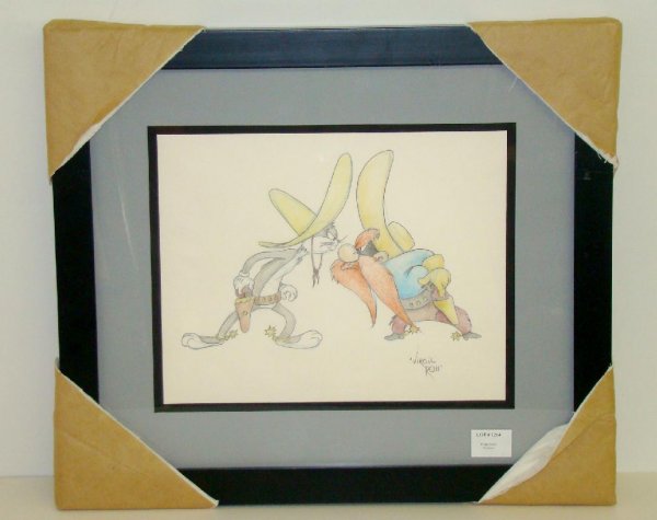 ORIG DRAWING SIGNED VIRGIL ROSS BUGS BUNNY