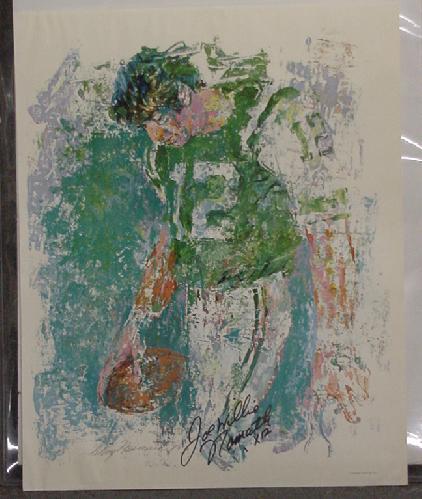 1971 JOE NAMATH LITHO BY LEROY NEIMAN.