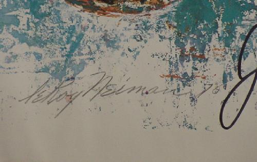 1971 JOE NAMATH LITHO BY LEROY NEIMAN. - 4