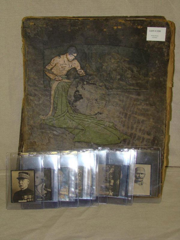 1915 Susini Cuban Cigarros Tobacco Card Album: Album contains 940 of 1300 cards including sports, baseball and other subjects. Includes Speaker, Jack Johnson, and many more. Interesting selection. Well worth examining.