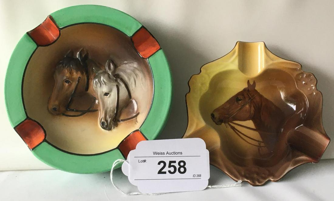 Noritake Lot of Two Ash Trays.: Horse Related Theme. See Images for details.