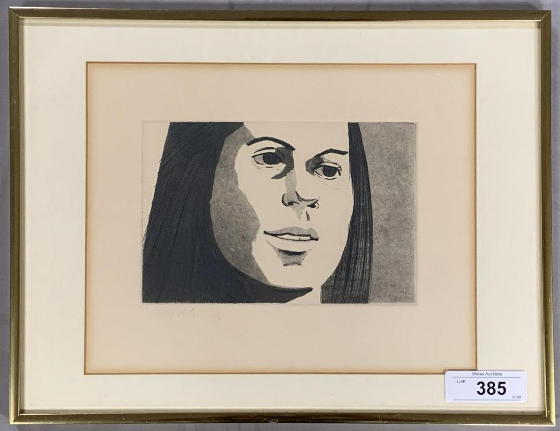 Alex Katz (b.1927), Signed and Numbered Etching: Signed and numbered from the edition of 50 in pencil, 41/50 as included in the portfolio of June Ekman's Class. Printed by Hotishi Nakazato, co-published by Brooke Alexander Inc. and Marlborough Graph