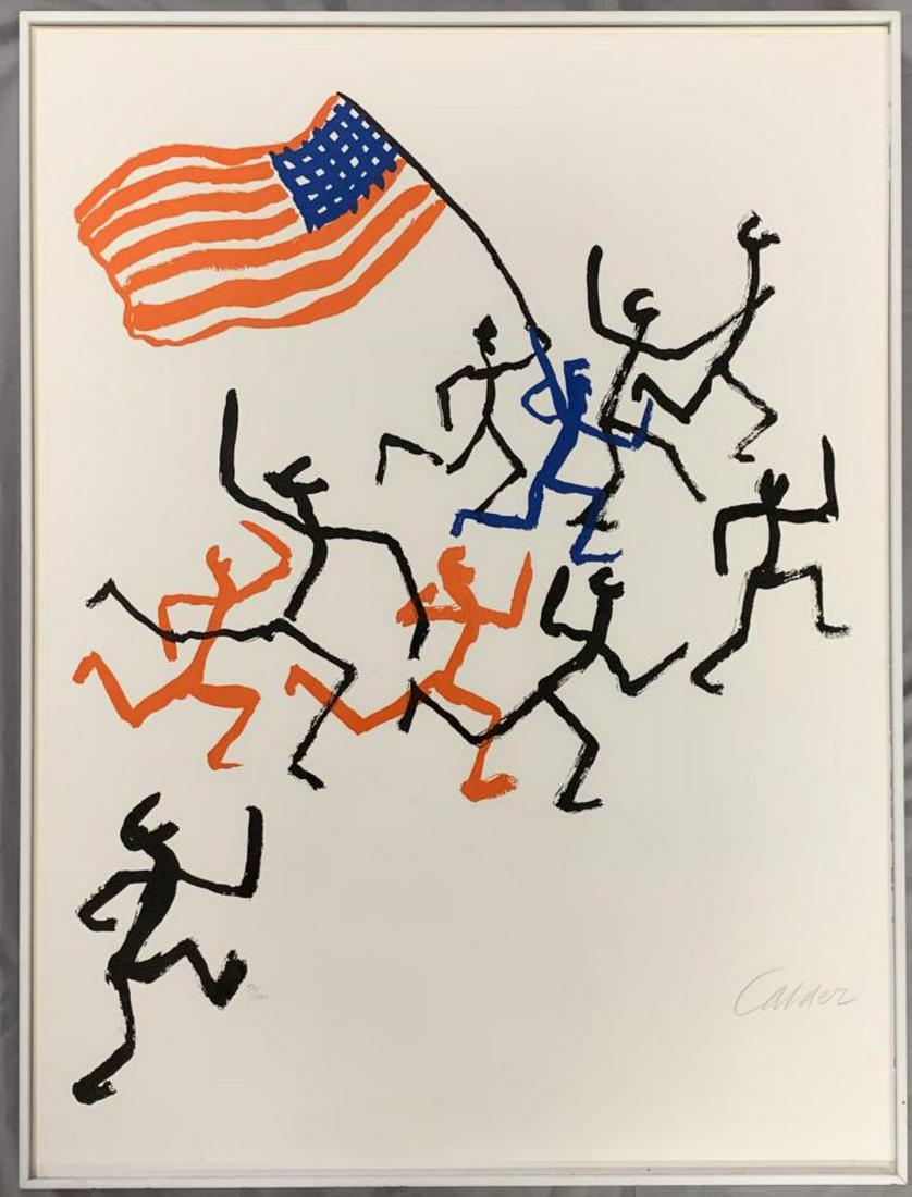 Alexander Calder, Madison Square Boys Club Litho: Artist: Alexander Calder (American, 1898-1976 Title: Madison Square Boys Club Medium: Color Lithograph Edition: 50/100 penciled lower left Signature: Pencil signed lower rightSize: Sight seen approx. 