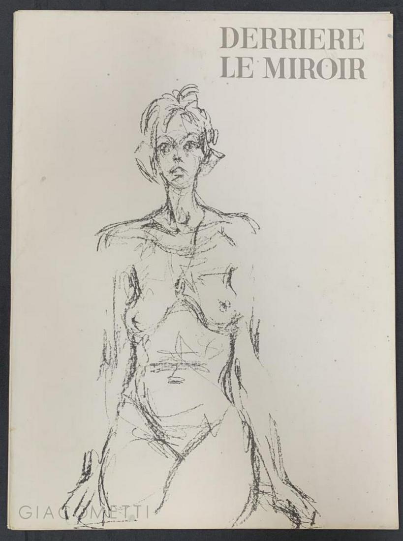 1961 Derriere Le Miroir. No. 127, Giacometti: May 1961, No. 127. Complete with 14 lithographs by Alberto Giacometti, including 3 double paged. Folio. Fine example, there are some very light paint splatter spots on the front cover, and light tanni
