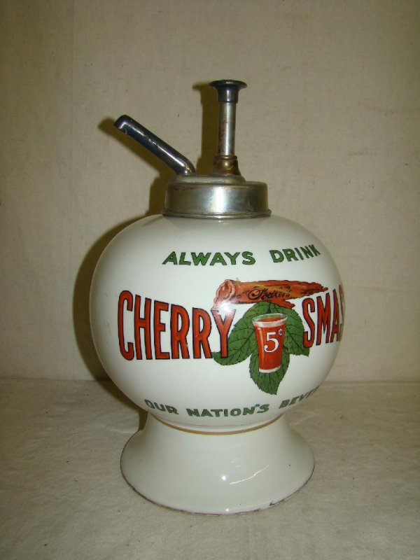 Vintage Cherry Smash Syrup Dispenser