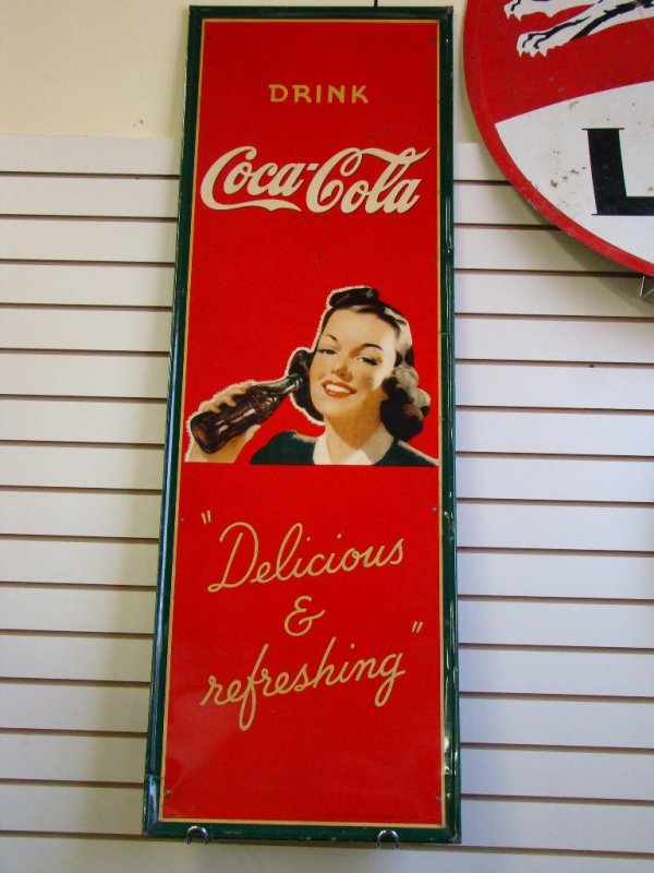 Coca Cola Tin Litho Advertising Sign