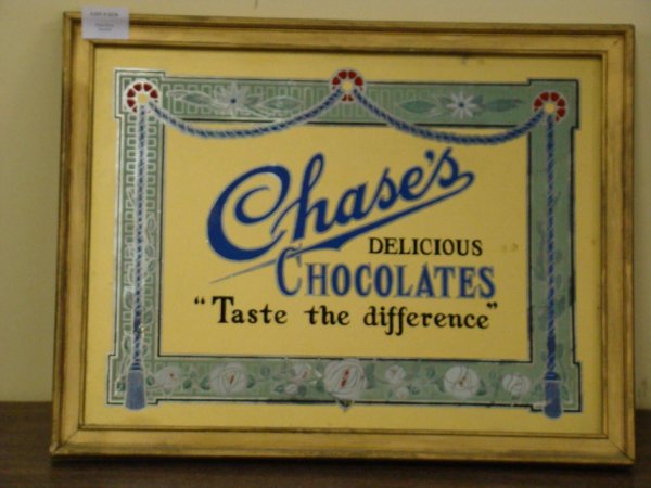 Chase's Chocolates Sign.