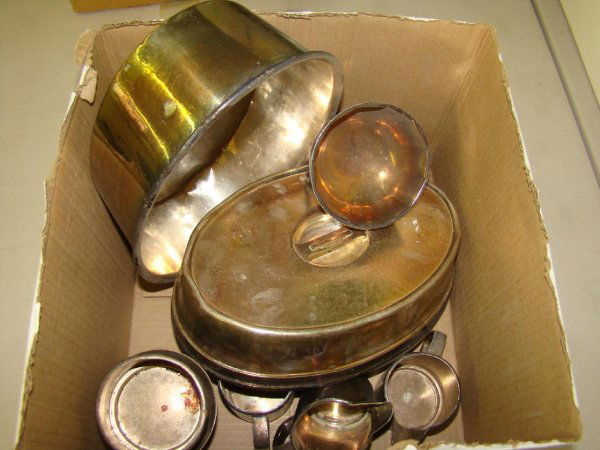 Cunard Line Lot of Serveware: includes Ice cream bowl, plate covers, creamers, and more. From the Estate of Ken Schultz.