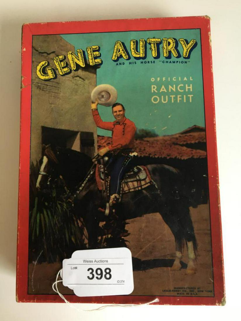 Gene Autry Ranch Outfit Boxed.: Leslie Henry Company. Boxed Set with Holster and Two Cap Guns. Great Graphics.
