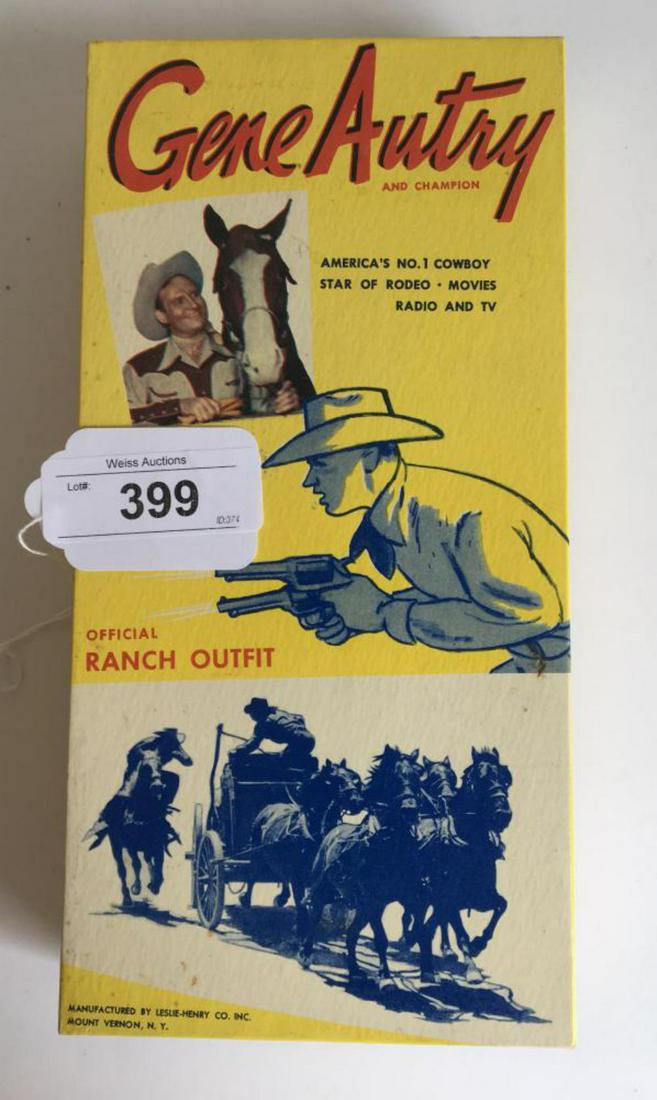Gene Autry Ranch Outfit Boxed.: Leslie Henry Company. Boxed Set with Holster and One Cap Gun. Great Graphics.