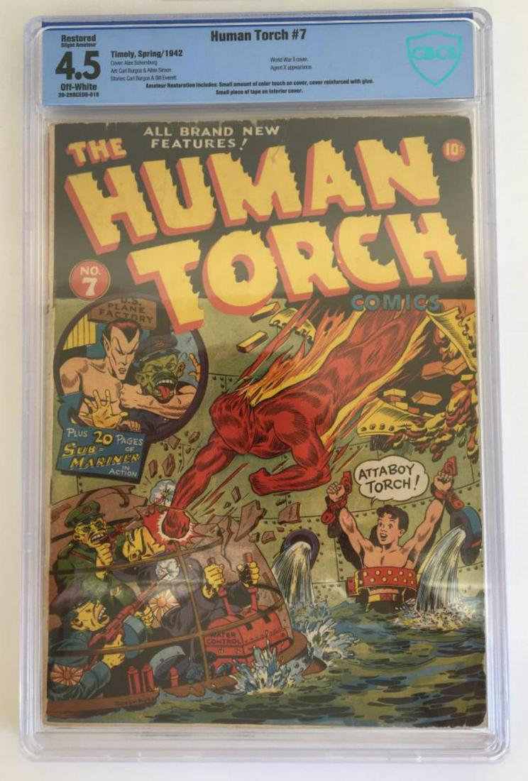 Human Torch. Timely Comics #7 CBCS Graded. (1 of 3)