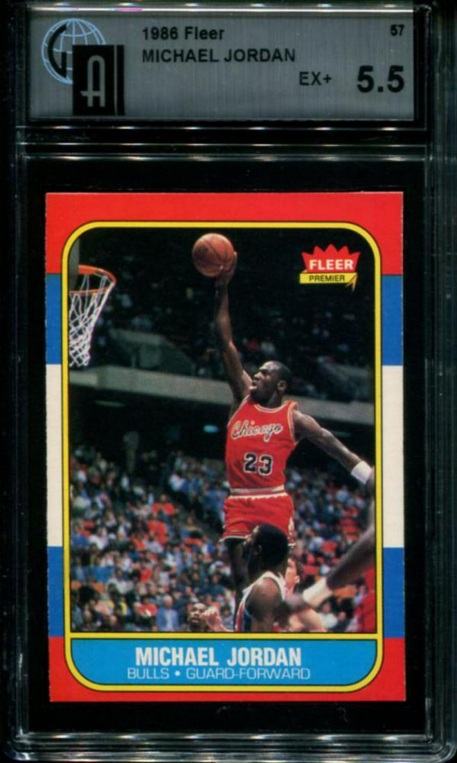 1986-87 Fleer Basketball Michael Jordan #57 RC (1 of 2)