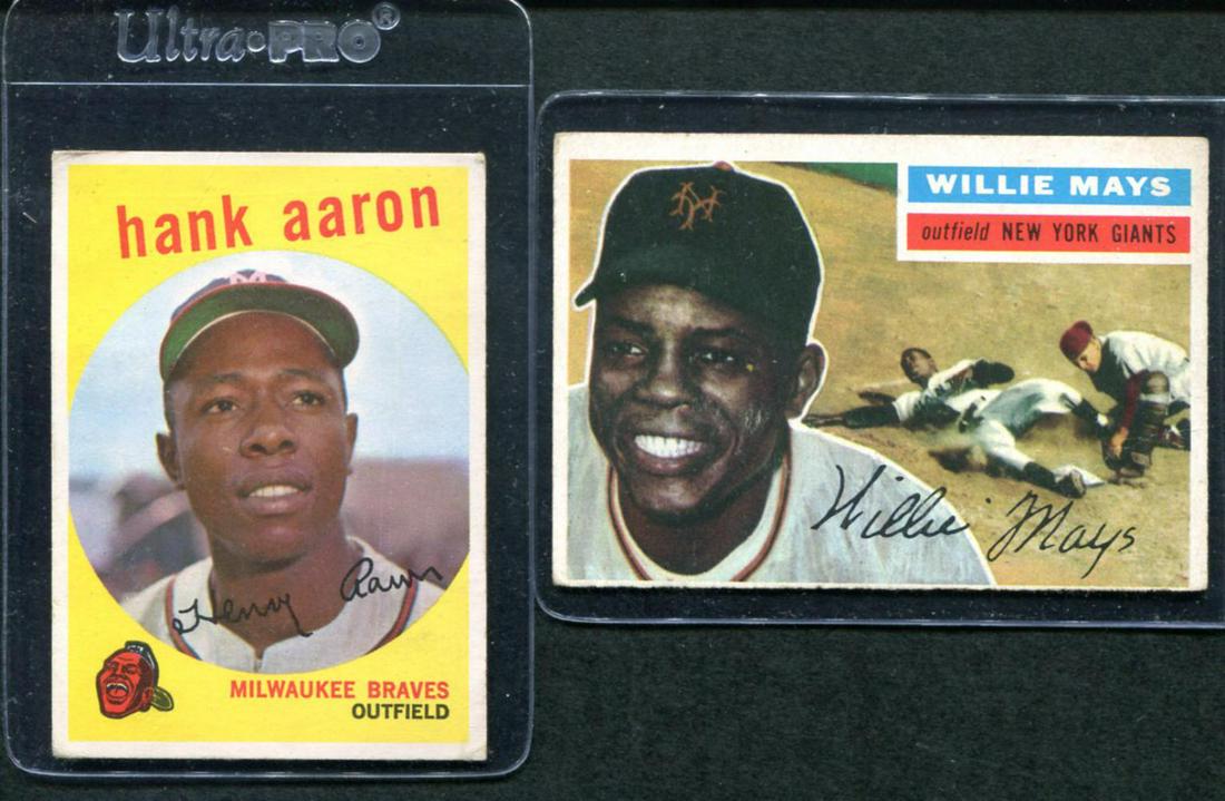 Willie Mays & Hank Aaron Card Lot (1 of 2)