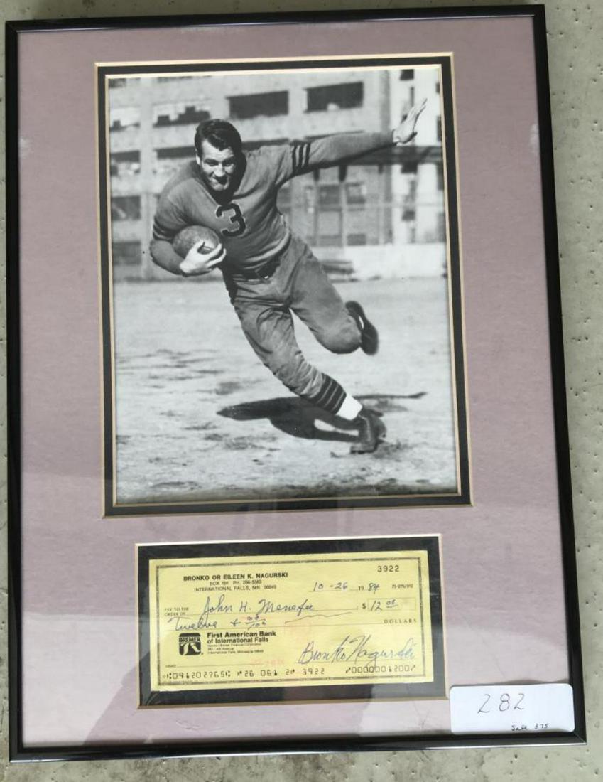 Bronco Nagurski Signed Check. (1 of 2)