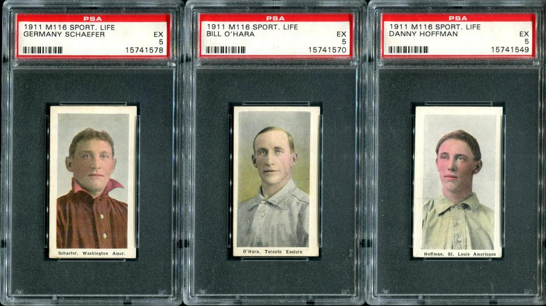 Sporting Life. M116 Lot of Three PSA Graded (1 of 2)