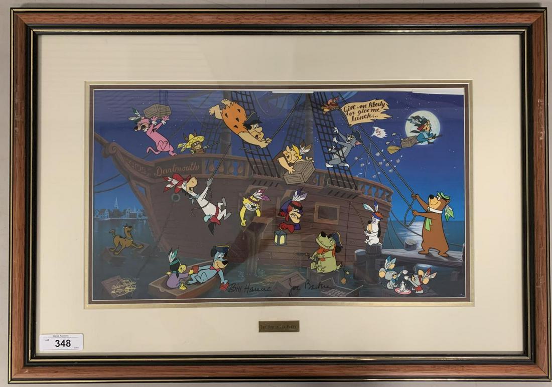 Signed Hanna & Barbera Ltd Cel, Boston Tea Party (1 of 4)