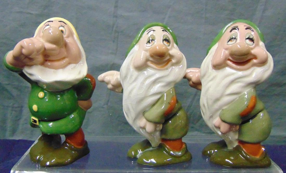 (3) Disney Evan Shaw American Pottery Dwarfs (1 of 4)