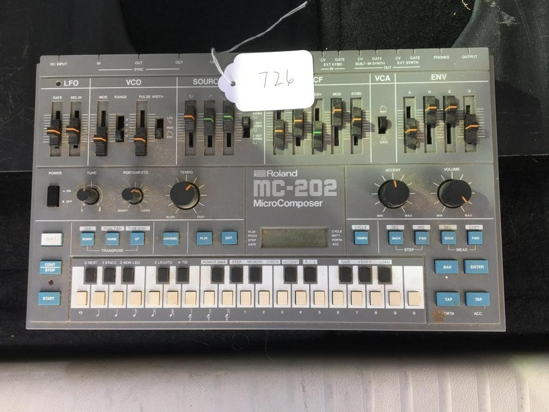 Greg Hawkes, The Cars Roland MC 202 Synthesizer: Greg Hawkes of The Cars Keyboard - Roland MC 202 Micro-Composer synthesizer, 1983, Owned and used by Greg on The Cars Recordings and Live in Concert including solo on song HEARTBgraphed, functional, a