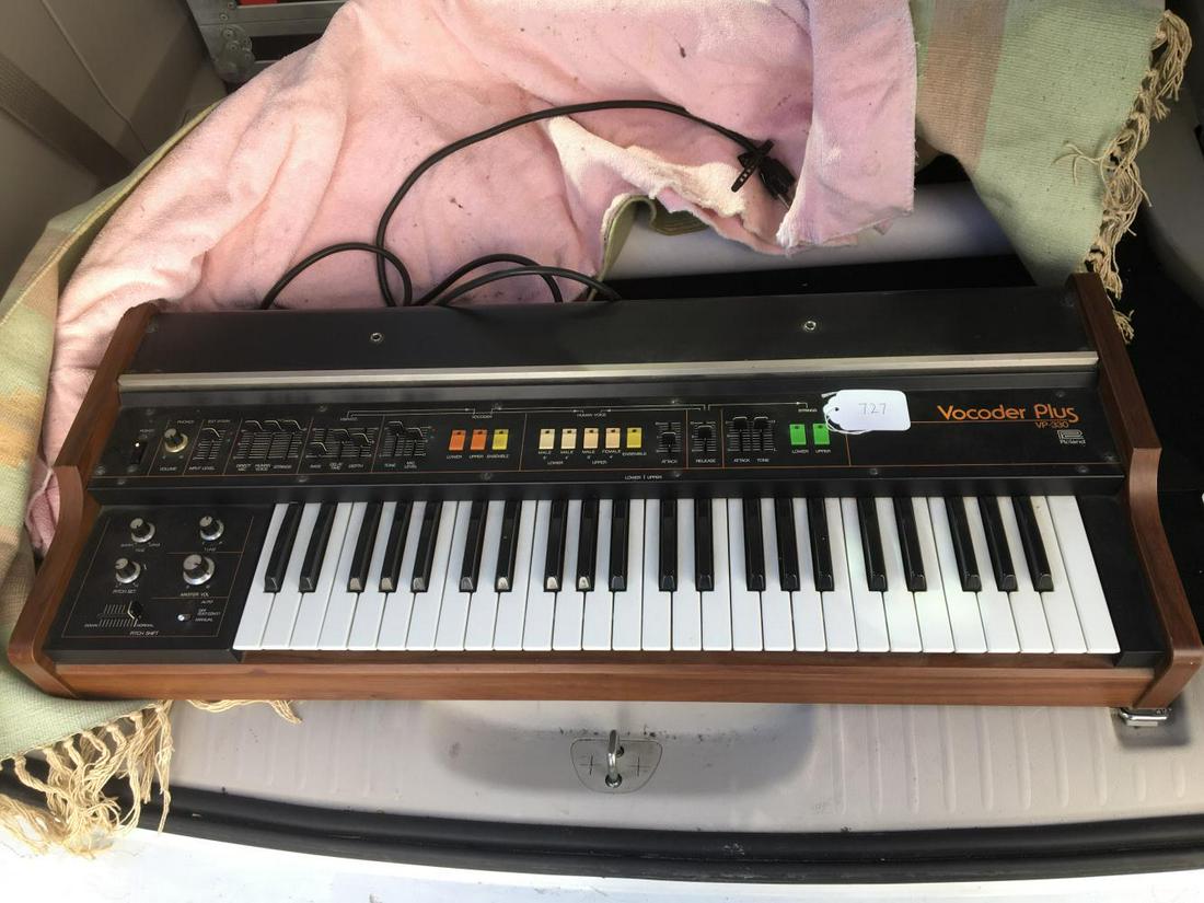 Greg Hawkes, The Cars Vocoder Plus Synthesizer: Greg Hawkes of The Cars Keyboard - Roland Vocoder synthesizer, 1983, Owned and used by Greg on The Cars Recordings and Live in Concert, Autographed, functional, as-is condition, minor modifications, h