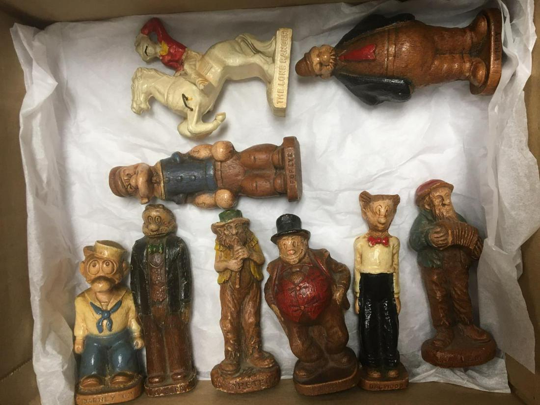 9 Unusual 1940s Wooden Comic Character Figures (1 of 6)
