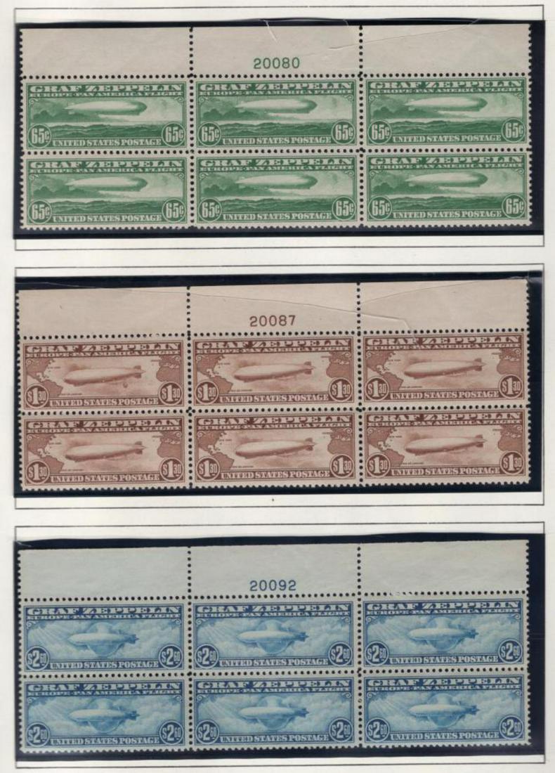 United States C13-15 Plate Blocks of Six.: All are NH with usual gum creases.