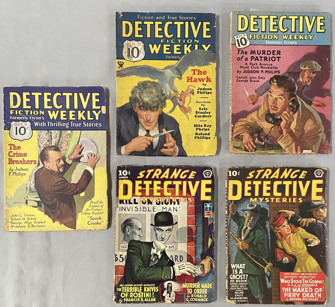 Detective Pulp Lot. (5) Issues. (1 of 3)